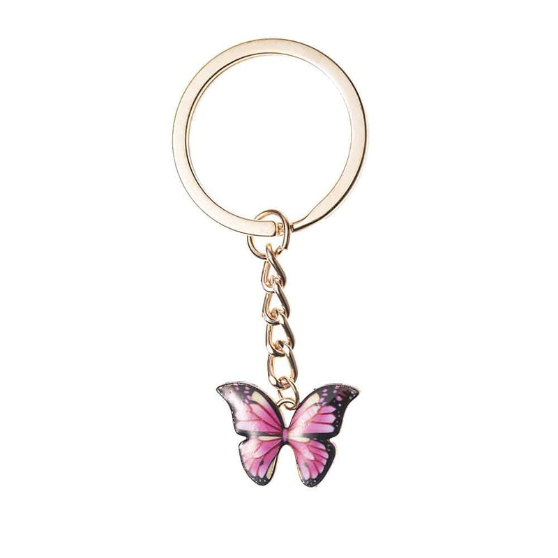 Colorful double butterfly keychain, view 9 - MRSLM