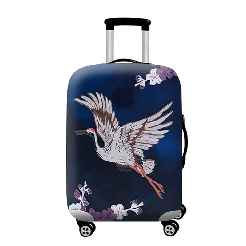 flamingo print suitcase cover, view 9 - MRSLM