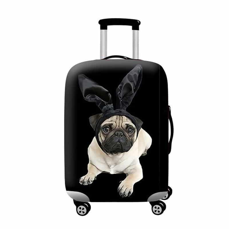 flamingo print suitcase cover, view 11 - MRSLM