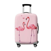 flamingo print suitcase cover, view 2 - MRSLM