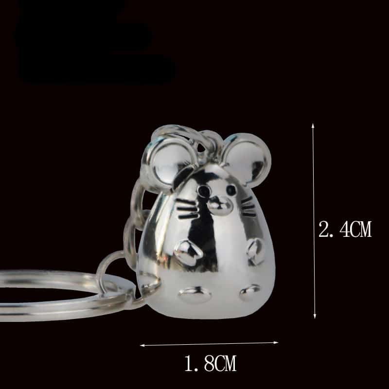 metal mouse keychain, view 5 - MRSLM
