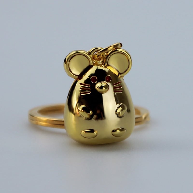 metal mouse keychain, view 6 - MRSLM