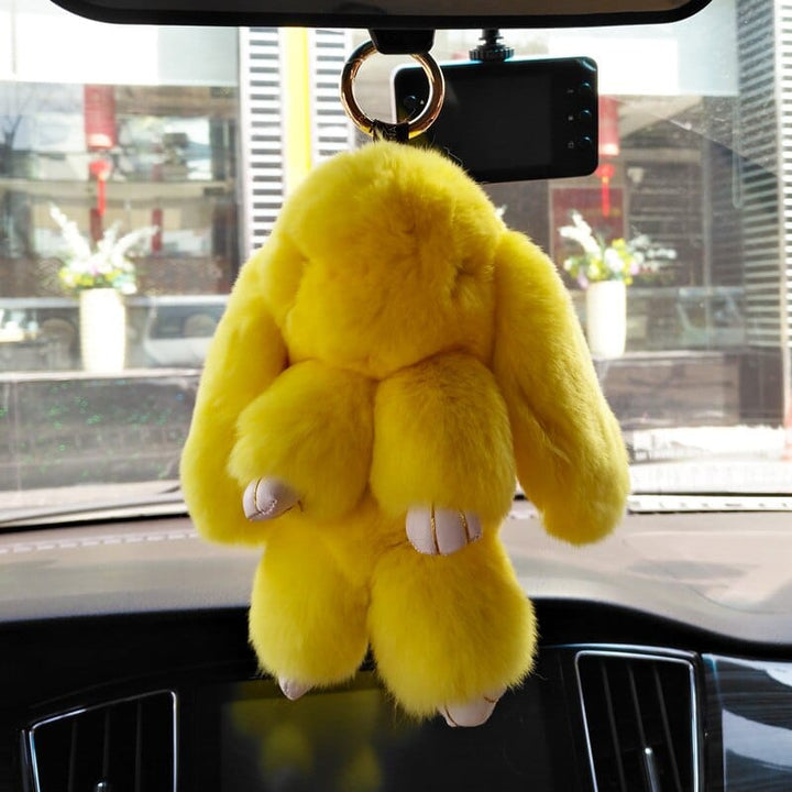 Large Fluffy Rabbit Key Ring