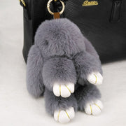 Large fluffy rabbit key ring, view 19 - MRSLM