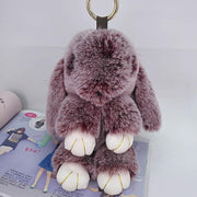 Large fluffy rabbit key ring - MRSLM