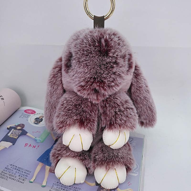 Large fluffy rabbit key ring - MRSLM