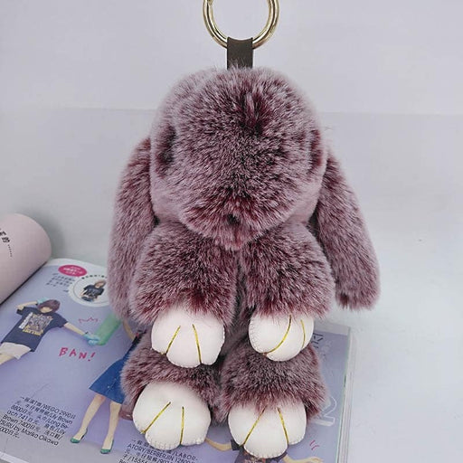 Large fluffy rabbit key ring - MRSLM