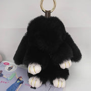 Large fluffy rabbit key ring, view 5 - MRSLM