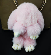 Large fluffy rabbit key ring, view 12 - MRSLM