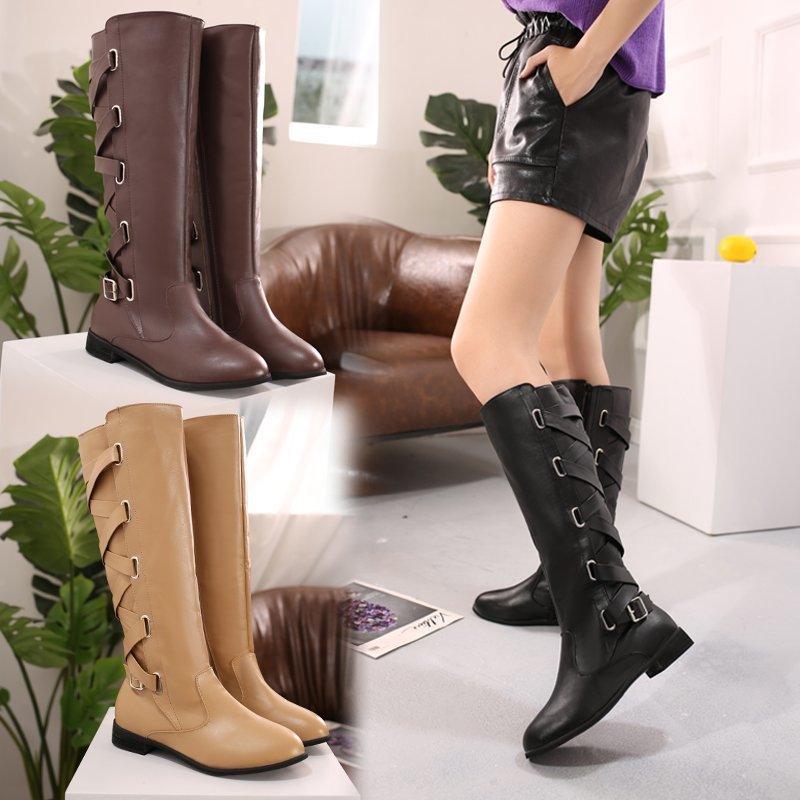 back strapped rider high boots - MRSLM