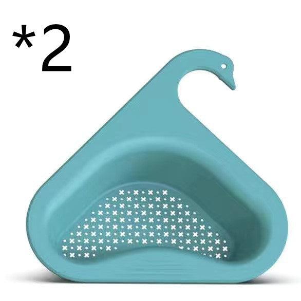 Household Sink Hanging Fruit And Vegetable Filter Water Drain Basket Kitchen Dry And Wet Separation Swan Drain Basket - MRSLM