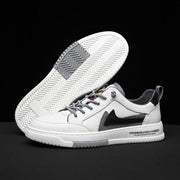 men's all-match leather low-top sneakers, view 3 - MRSLM