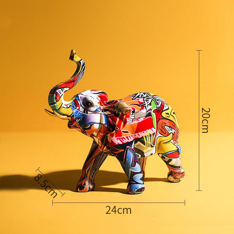 Painted Dogs and Painted Elephant Ornaments