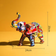 Painted dogs and painted elephant ornaments - MRSLM