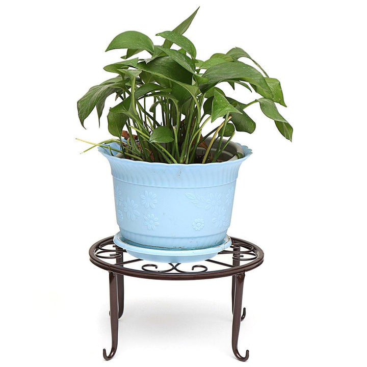 Wrought Iron Pot Plant Stand Flower Shelf Rack Holder Indoor Garden Display - MRSLM
