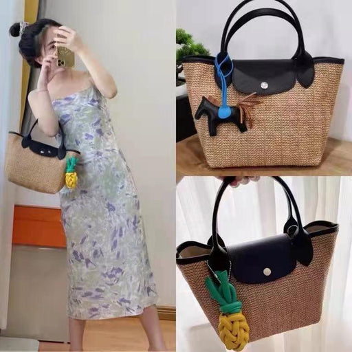 Women's woven straw crossbody bag - MRSLM