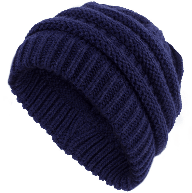 High bun ponytail cable knit beanie, view 23 - MRSLM
