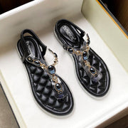flat rhinestone flip-flops, view 2 - MRSLM