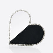 Heart rhinestone evening handbag, view 2 - MRSLM