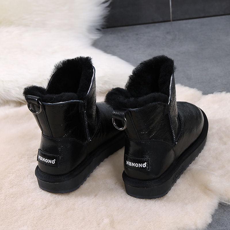 Plush non-slip fur cotton short boots, view 3 - MRSLM