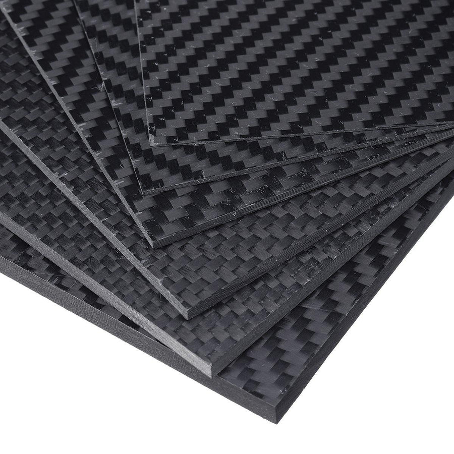 100x250x(0.5-5)mm Black Matte Twill Carbon Fiber Plate Sheet Board Weave Carbon Fiber Pannel Various Thickness - MRSLM
