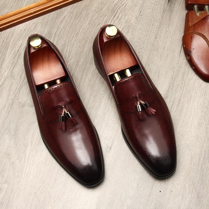 Men's cowhide business wedding shoes, view 4 - MRSLM