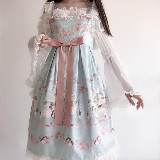 high waist sleeveless lolita dress - MRSLM