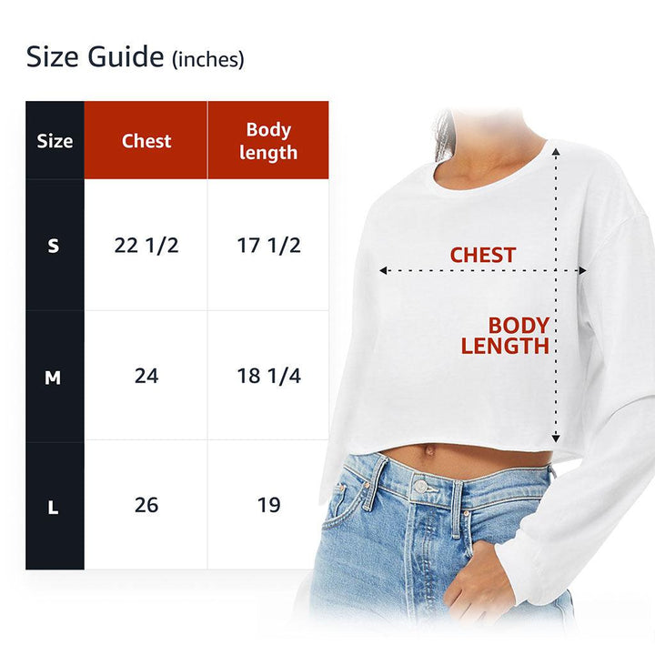 Avocado Cropped Long Sleeve T-Shirt - Love Couple Women's T-Shirt - Graphic Long Sleeve Tee - MRSLM