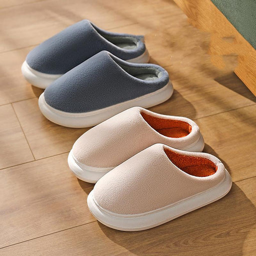 Couples warm plush slippers - MRSLM