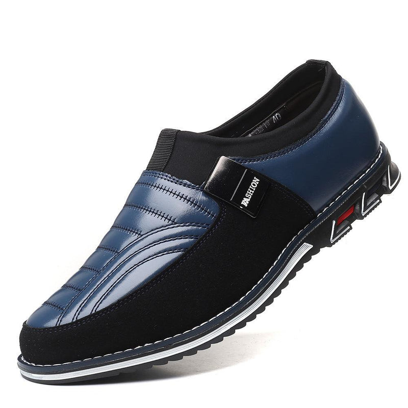 Men's black round toe casual shoes, view 4 - MRSLM