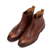 Men's vintage lace-up leather boots - MRSLM