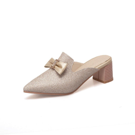 Women's bow knot pointed toe shoes, view 4 - MRSLM