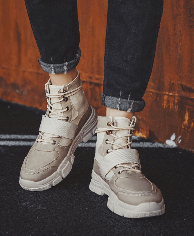 Men's lace-up microfiber winter boots, view 7 - MRSLM