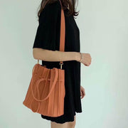 Pleated folding bucket bag - MRSLM