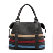 women's large canvas Boston tote bag, view 12 - MRSLM