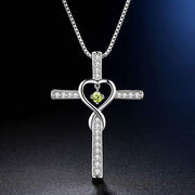 gold-plated zircon pendant necklace, view 11 - MRSLM