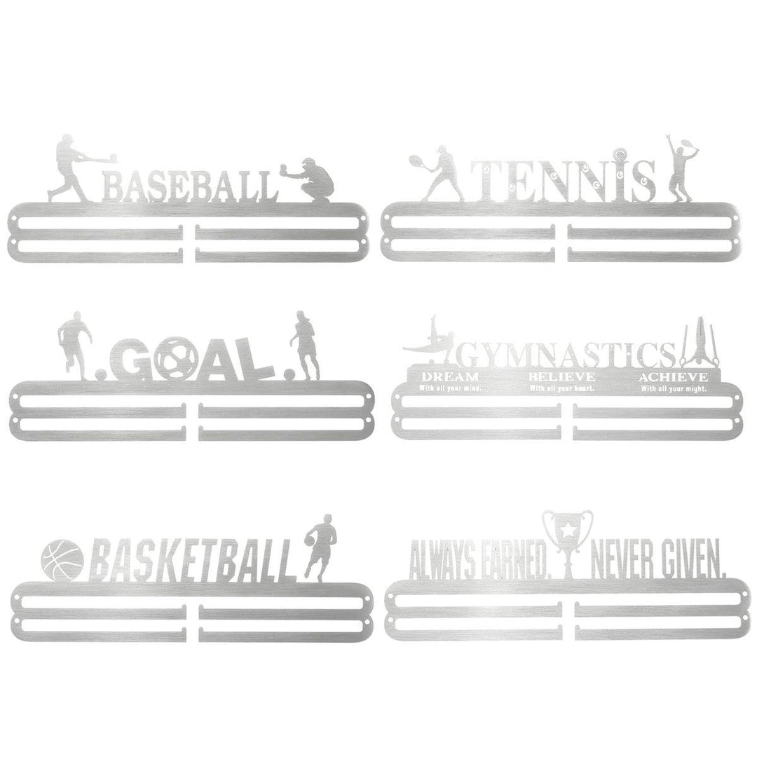 400x142x2mm Sporting Medal Hangers Gym Football Basketball Match Rack Wall Display Holder - MRSLM
