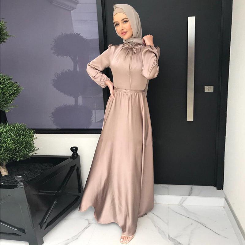 Modest long abaya maxi dress, view 7 - MRSLM