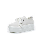 Women's platform lace-up canvas shoes, view 2 - MRSLM
