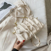 pleated small PU shoulder bag, view 2 - MRSLM