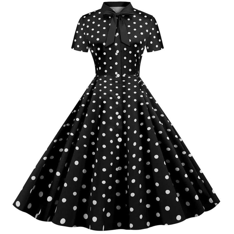 polka dot pin-up dress, view 9 - MRSLM