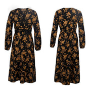 black and gold midi dress, view 6 - MRSLM
