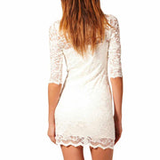 Bodycon floral lace dress, view 3 - MRSLM