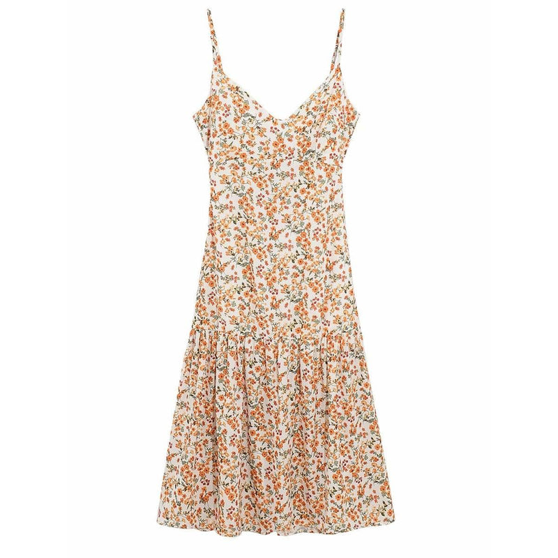 boho floral linen dress, view 2 - MRSLM