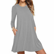 Casual long sleeved a-line dress, view 10 - MRSLM