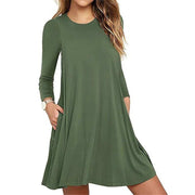 Casual long sleeved a-line dress, view 7 - MRSLM