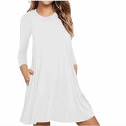 Casual long sleeved a-line dress, view 2 - MRSLM