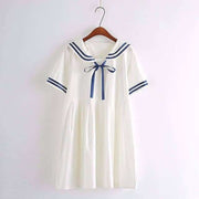 Cotton women's sailor dress, view 3 - MRSLM