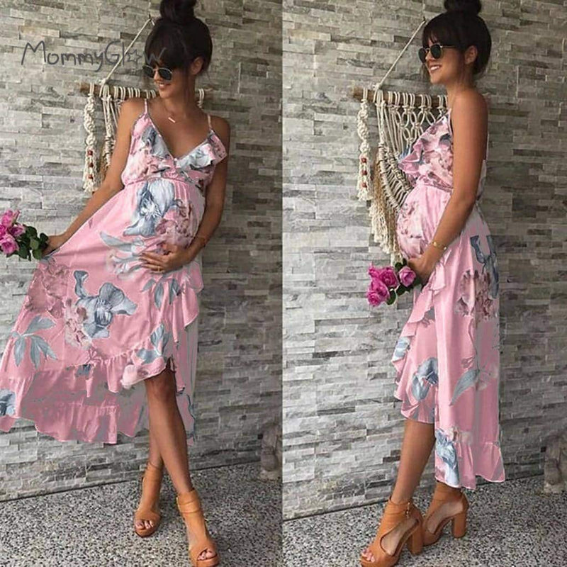 maternity floral ruffle sundress - MRSLM