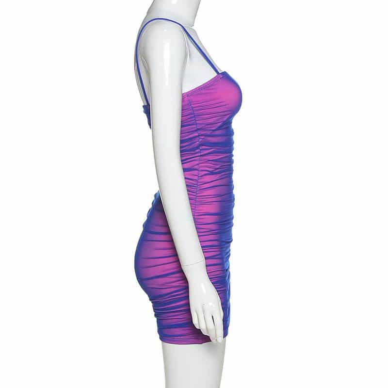spaghetti strap mini dress for women, view 6 - MRSLM